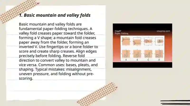 Paper processing methods. Paper folding methods 3