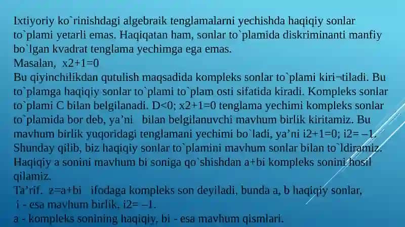 Matematika va unio’qitish metodikasi 3
