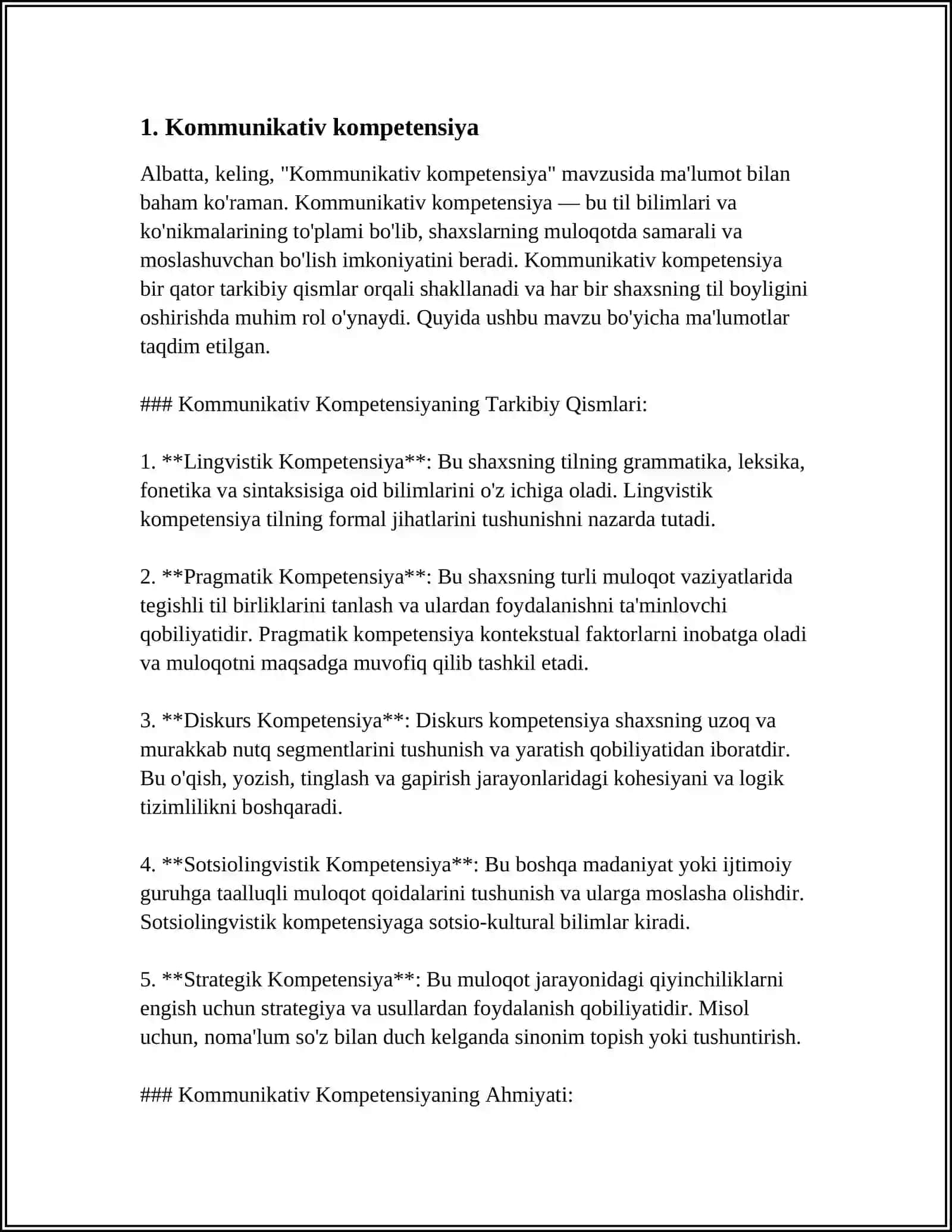 KOMMUNIKATIV TILSHUNOSLIK 3