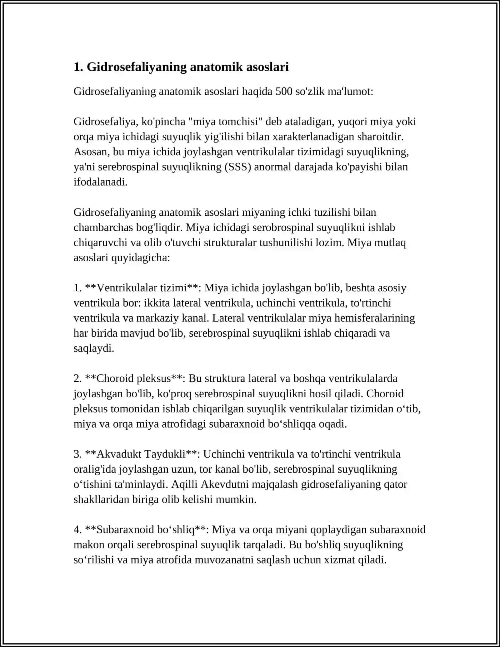 GIDROSEFALIYANING KELIB CHIQISH SABABLARI VA ASORATLARI 3