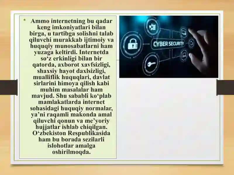 Internet tarmog’ida amalga oshiriladigan huquqbuzarliklar va ularga qarshi kurashish 3