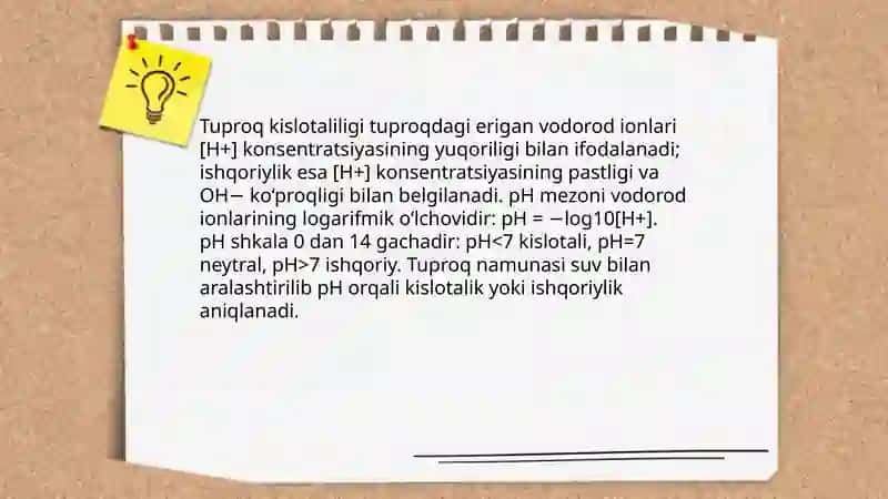 Tuproq kislotaliligi va ishqoriyligi 3