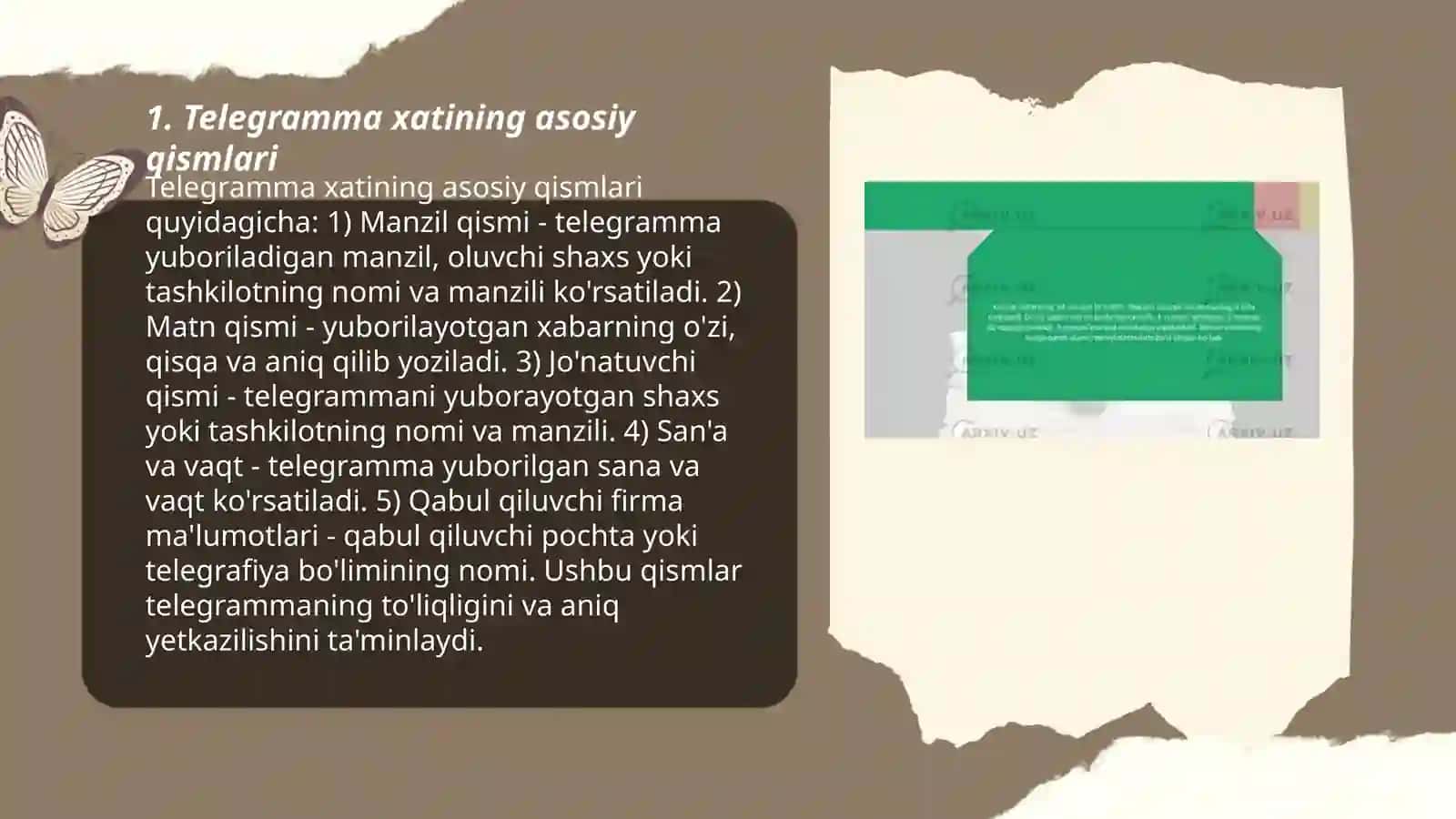 Telegramma Xatlar: Axborot, Iltimos, Kafolat Xati 3