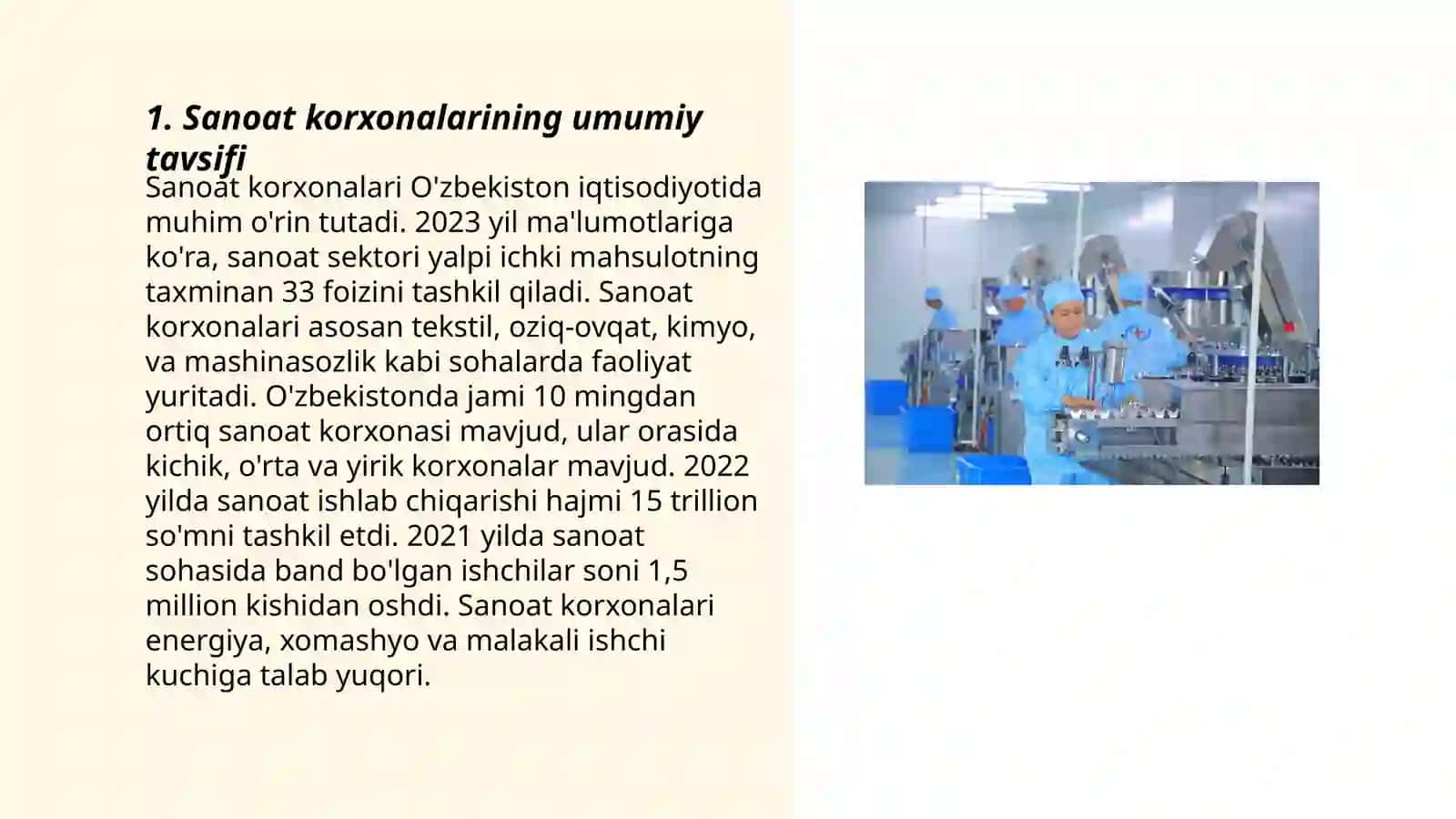 Sanoat korxonalarining belgilari va tuzilmasi 3