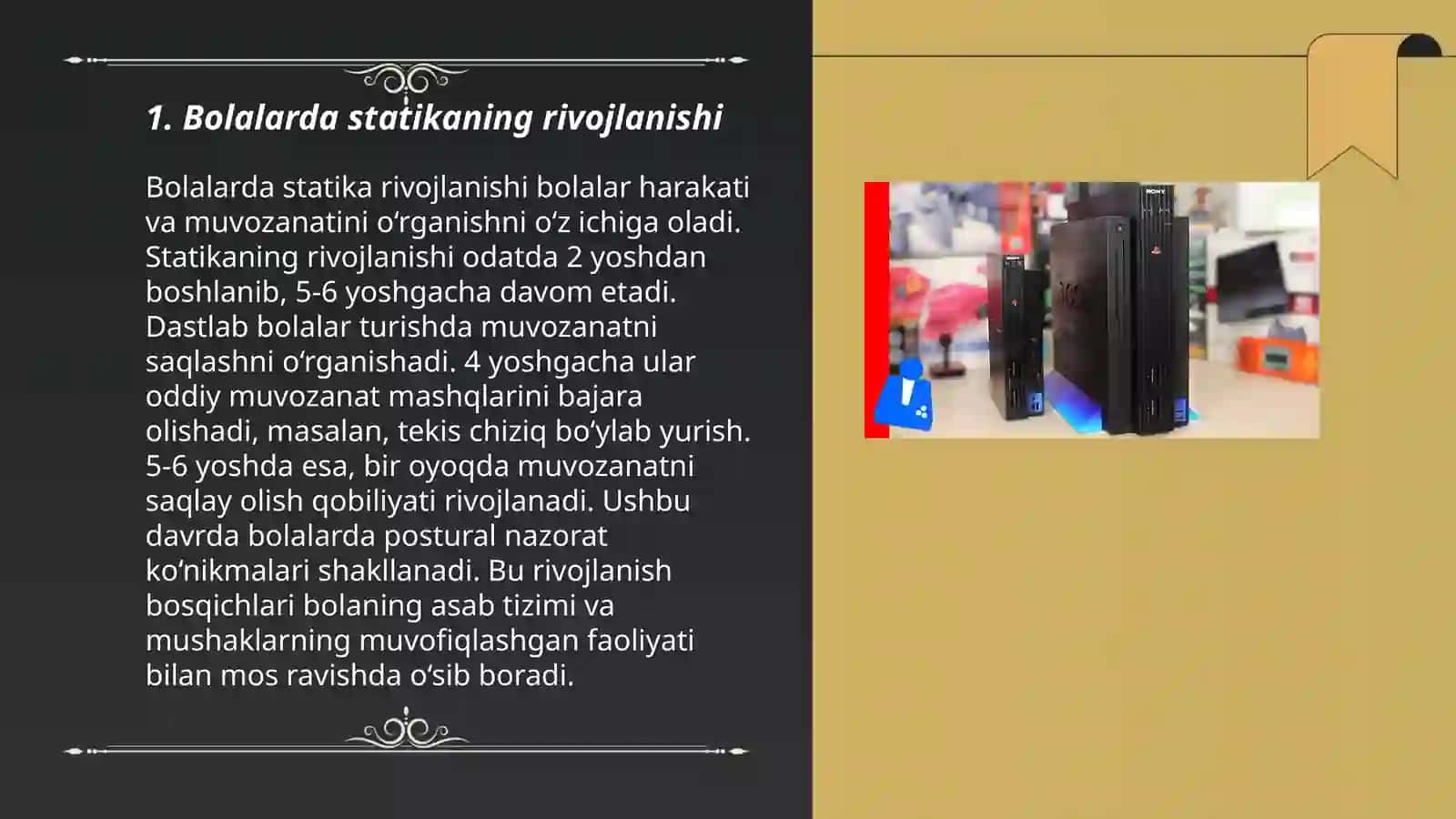 Statika va motorikani rivojlanish bosqichlari 3