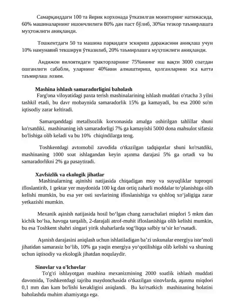 Mashina puxtaligini miqdoriy korsatkichlari aniqlash 3