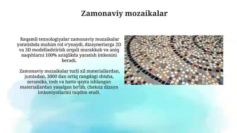 Zamonaviy mozaikalar 3