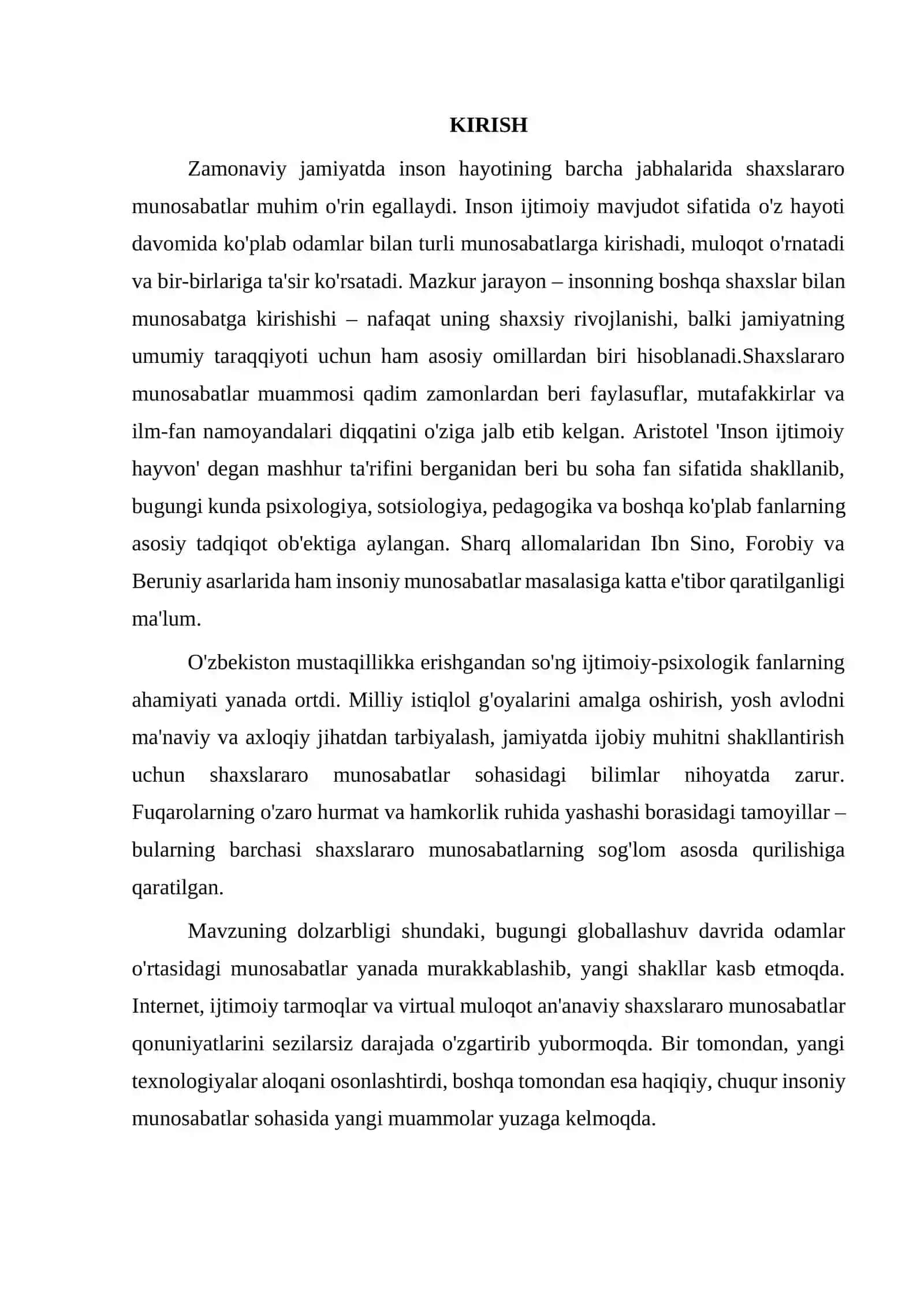 Shaxslararo munosabatlar: mohiyati,turlari va rivojlanish omillari 3