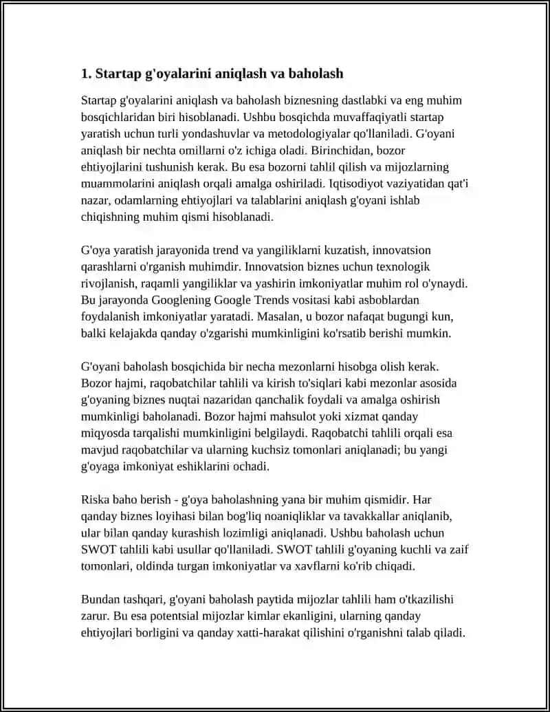 BIZNES G‘OYALAR VA INNOVATSION BIZNES 3