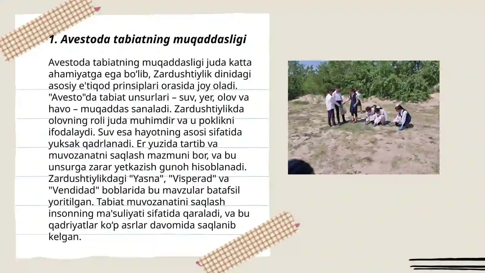 "Avesto"da tabiatni asrash haqida fikr va mulohazalar 3