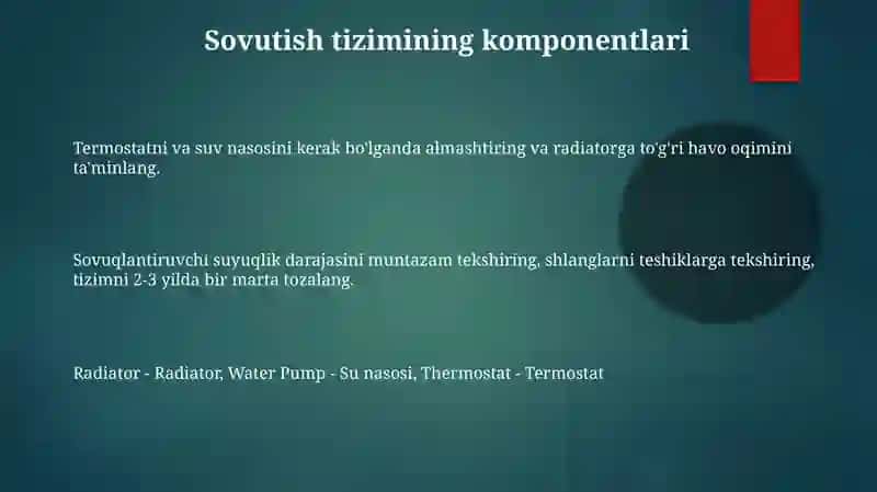 Tizim Bloki Sovutish Tizimi Umumiy Ko'rinishi 3