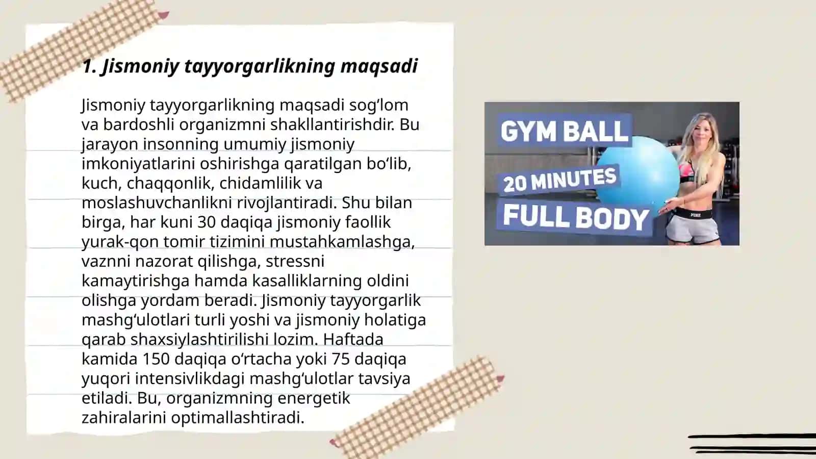 Jismoniy tayyorgarlik. Epchillikni rivojlantirish 3
