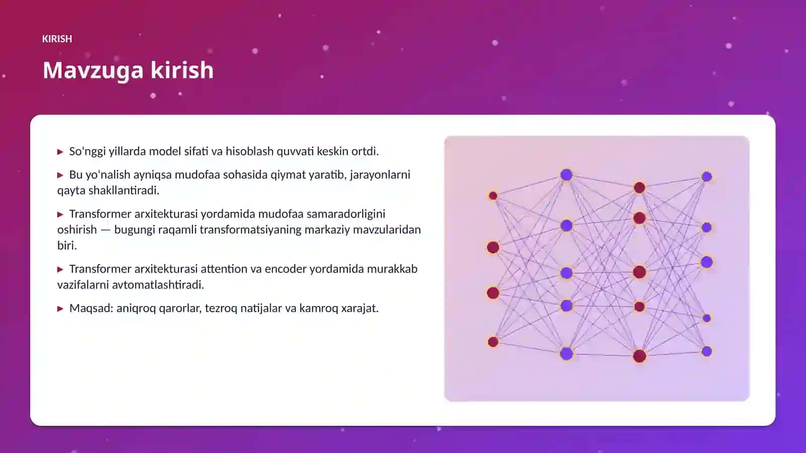 Transformer arxitekturasi yordamida mudofaa samaradorligini oshirish 3