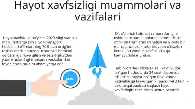 Hayot faoliyati xavfsizligi oid muammolar va vazifalarning yechimlari 3