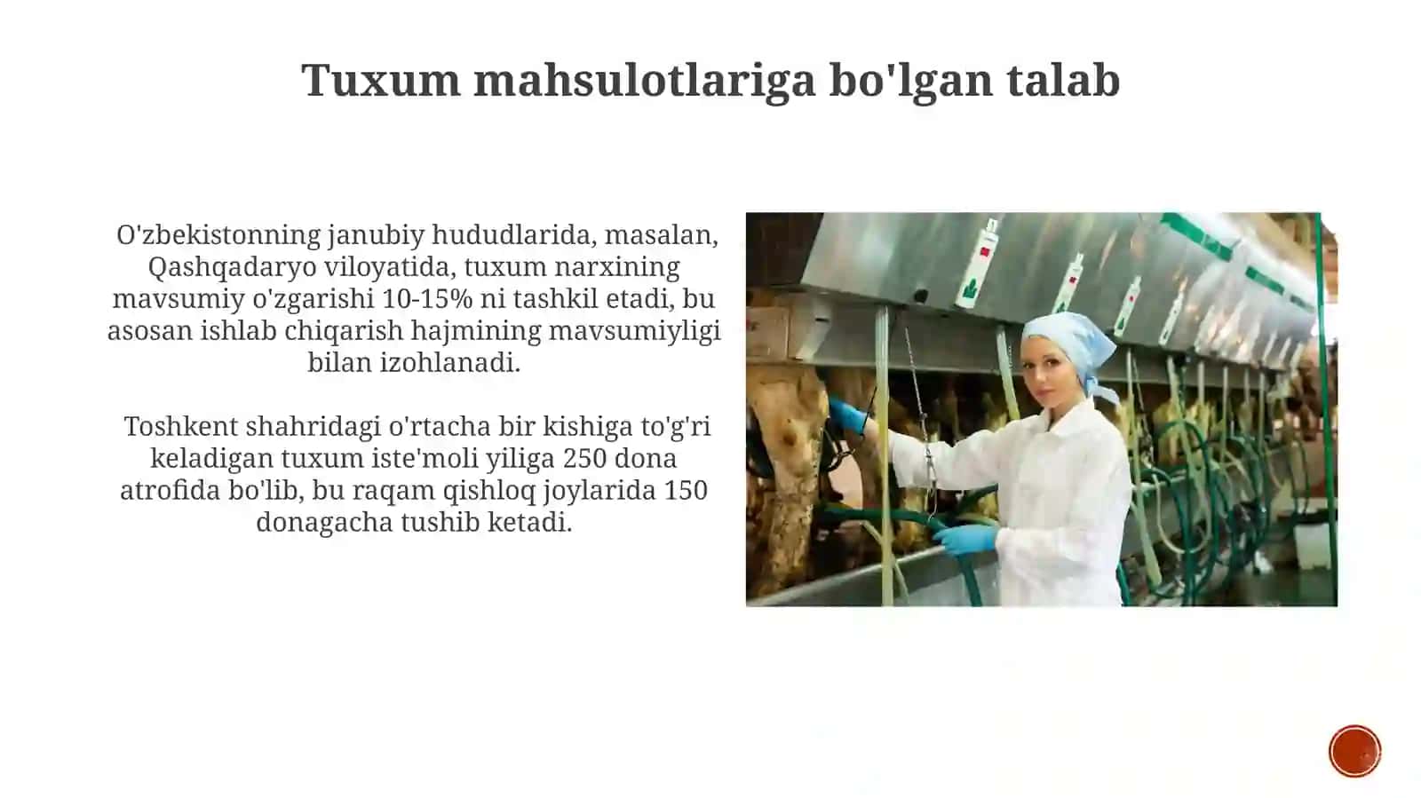 Chorvachilik mahsulotlariga boʻlgan talabni oʻrganish 3
