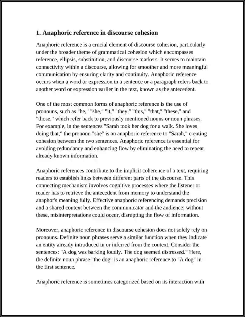 GRAMMATICAL COHESION IN DISCOURSE; REFERENCE, ELLIPSIS AND SUBSTITION, DISCOURSE MARKERS 3