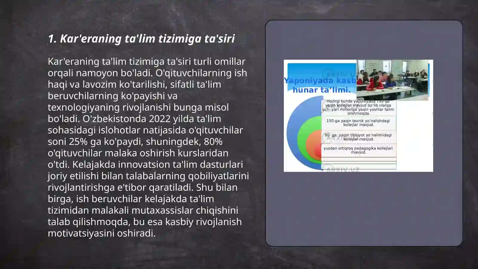 Kar'eraning ta'lim tizimi sohasiga doir masalalari 3
