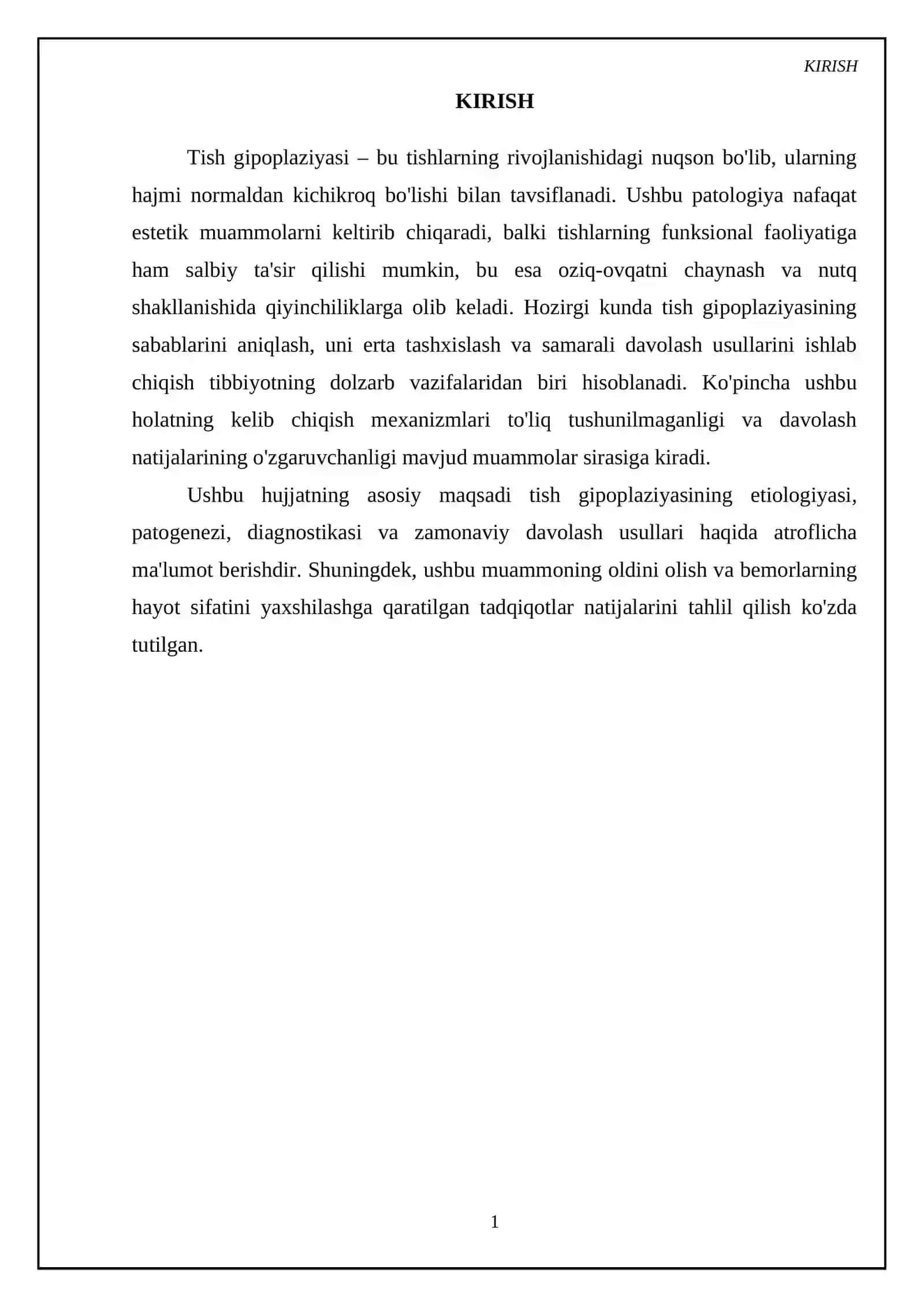Tish gipoplaziyasi 3