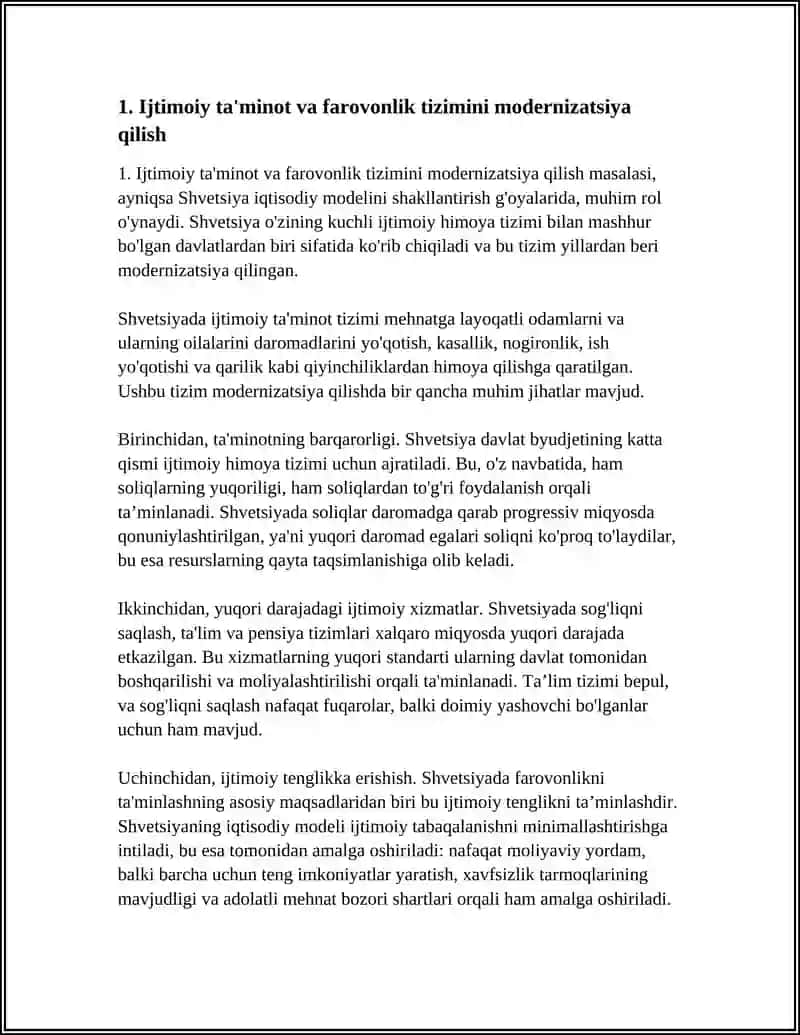 SHVETSIYA IQTISODIY MODELINI SHAKLLANTIRISH G'OYALARI 3