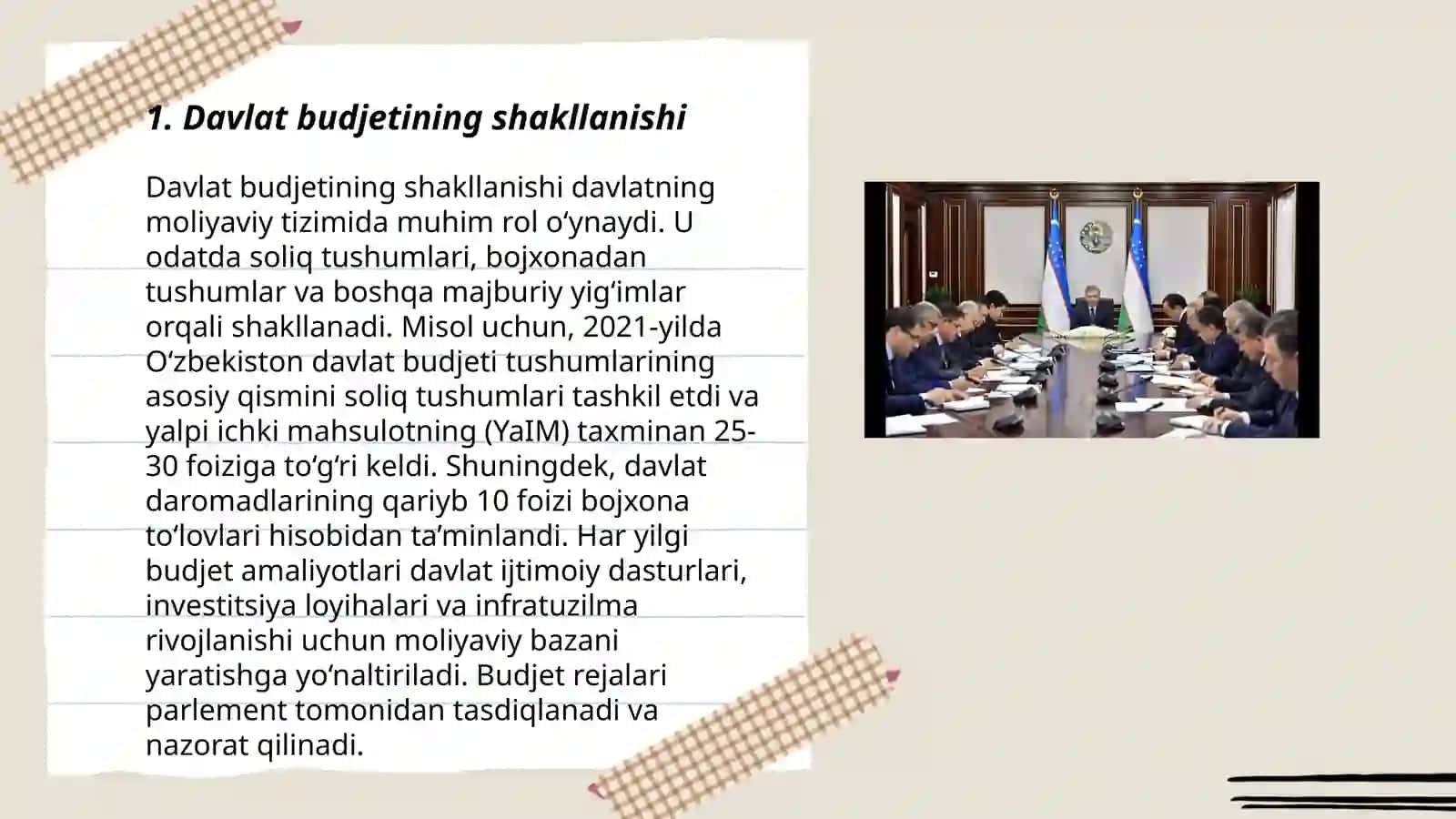 Uzbekiston Respublikasi budjet-solik siyosati 3