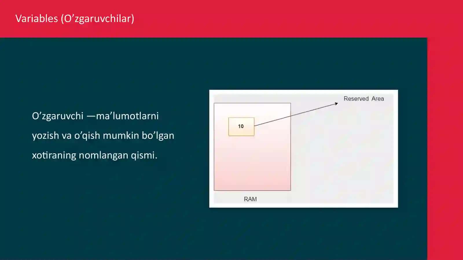 Python-O’zgaruvchilar (komment va errorlar) 3