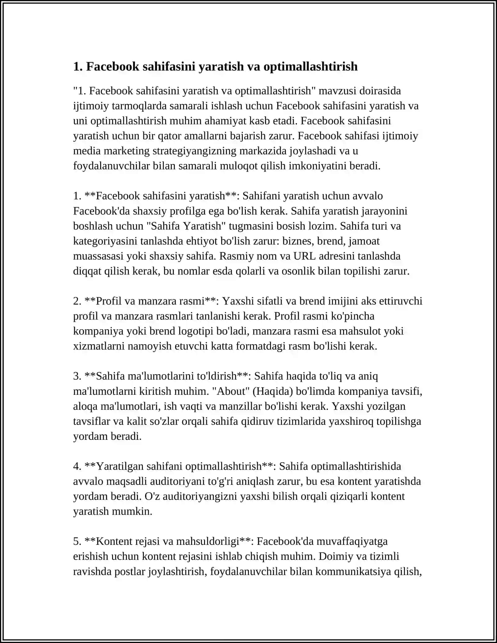 IJTIMOIY TARMOQLAR (FACEBOOK,INSTAGRAM,WATSAP,WECHAT VA TELEGRAM)DA ISHLASH 3