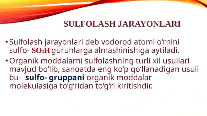 Sulfolash jarayonlari 3
