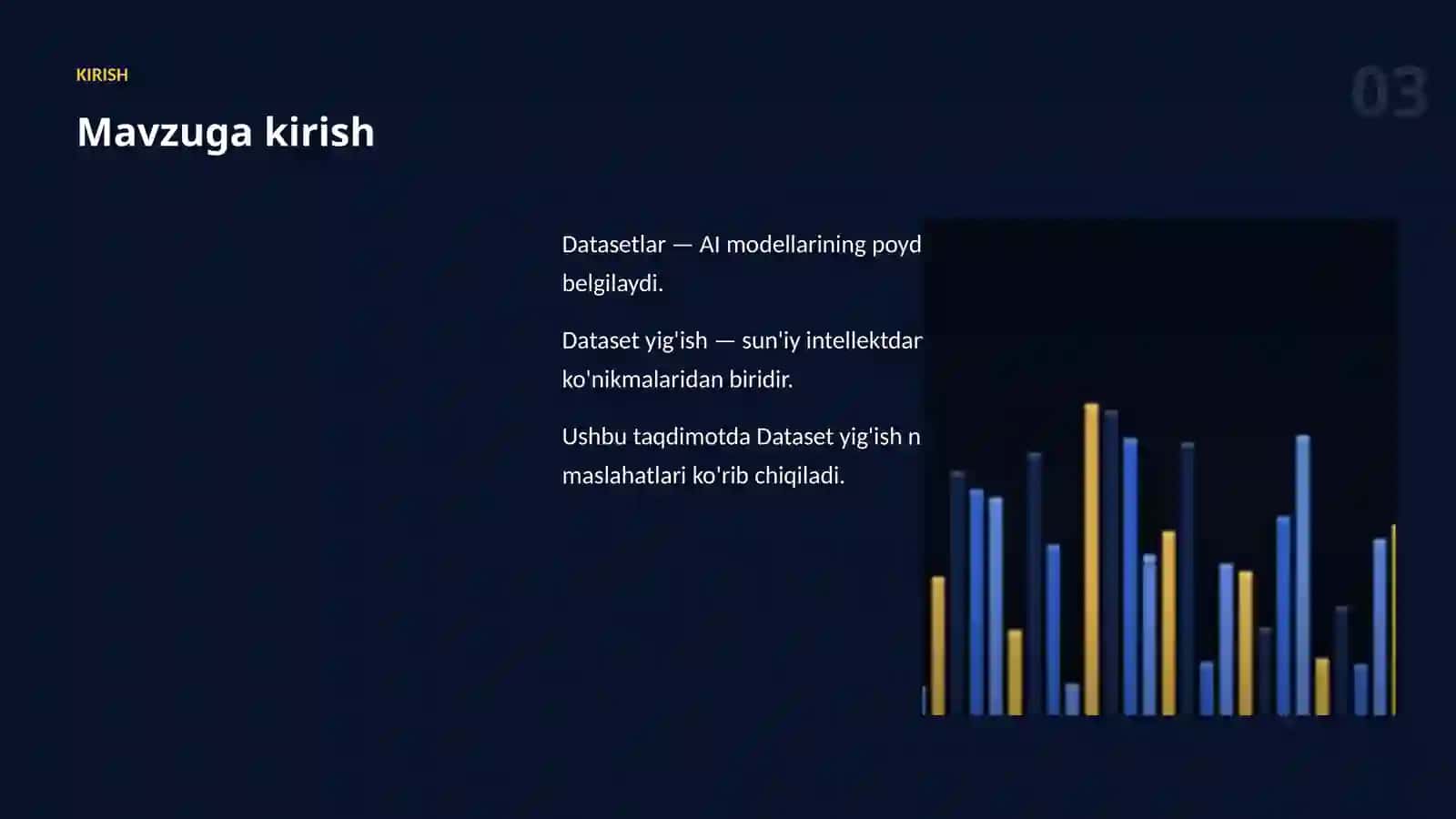 Datasetlar va ma'lumot 3