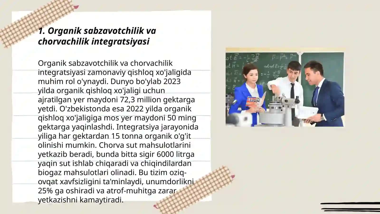 Organik sabzavotchilikni tashkil qilishda chorvachilikka boğliqligi 3