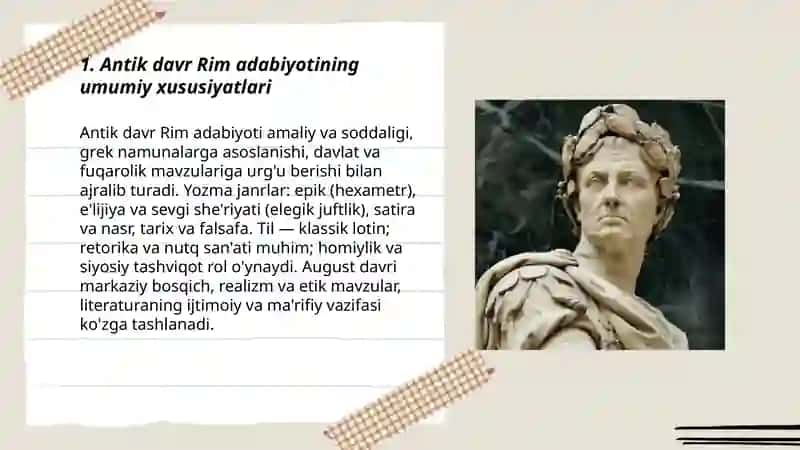 Antik davr Rim adabiyoti 3
