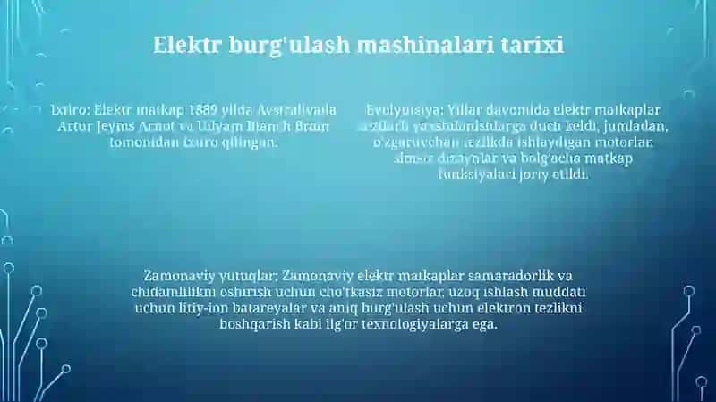 Elektr Parmalash Mashinasi (Mexanizimi)Tuzilishi 3
