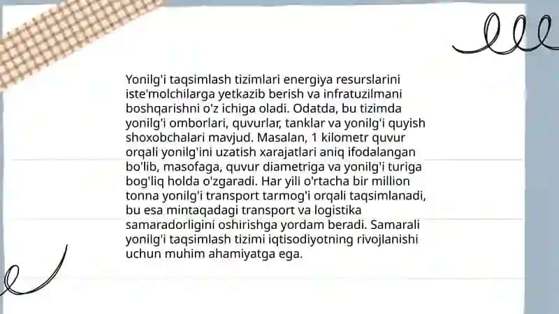Yonilg'i taqsimlash tizimilari 3
