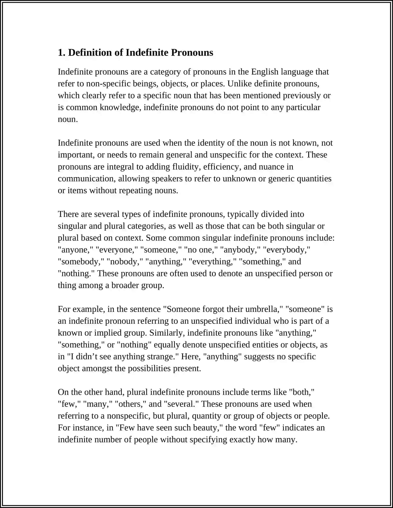 INDEFINITE RECIPROCAL AND INTENSIVE PRONOUNS 3