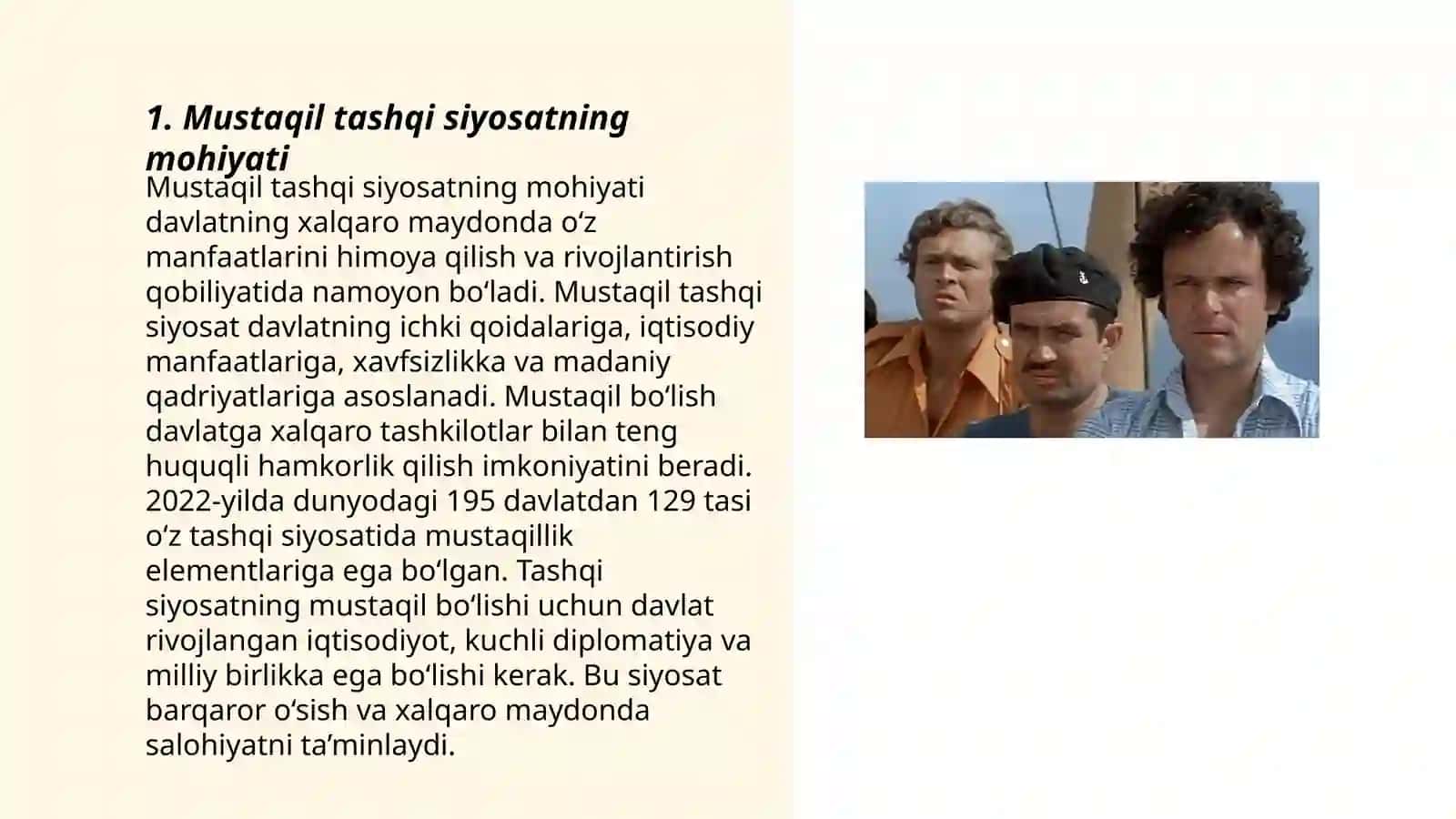 Mustaqil tashqi siyosatning mohiyati 3