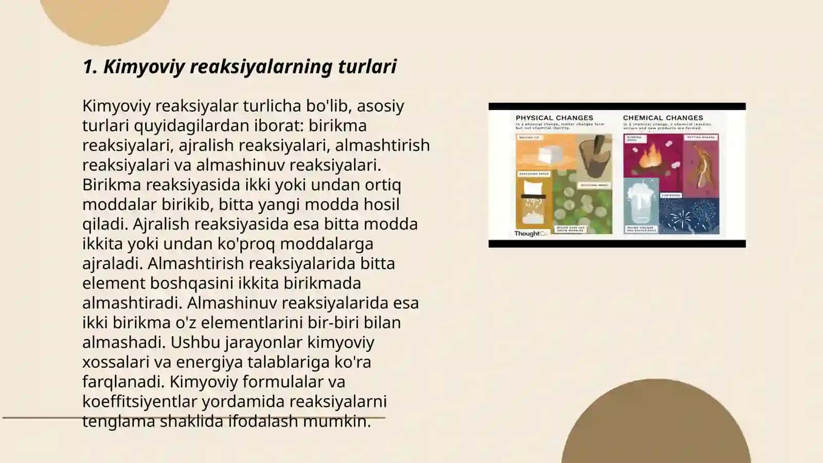 Kimyoviy reaksiya va uning borish shartlari 3