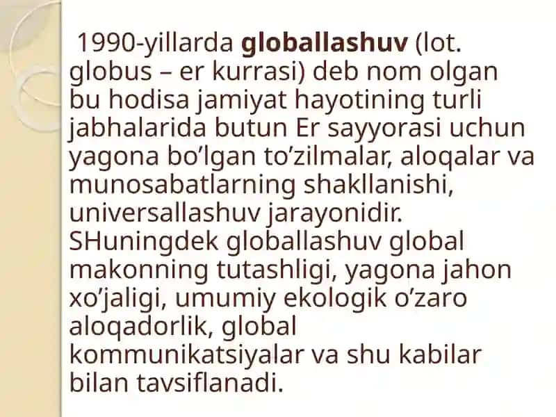 GLOBAL JARAYONLAR VA BARQAROR TARAQQIYOT FALSAFASI 3