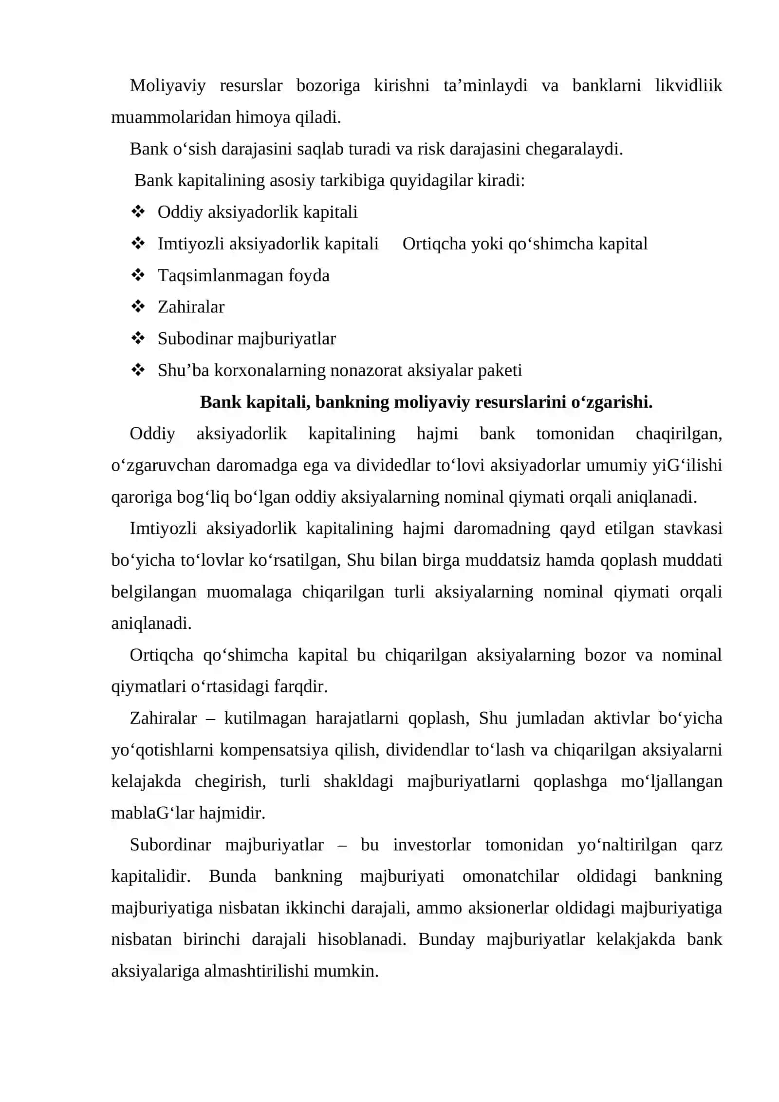 Tijorat banklarining kapitalini boshqarish 3