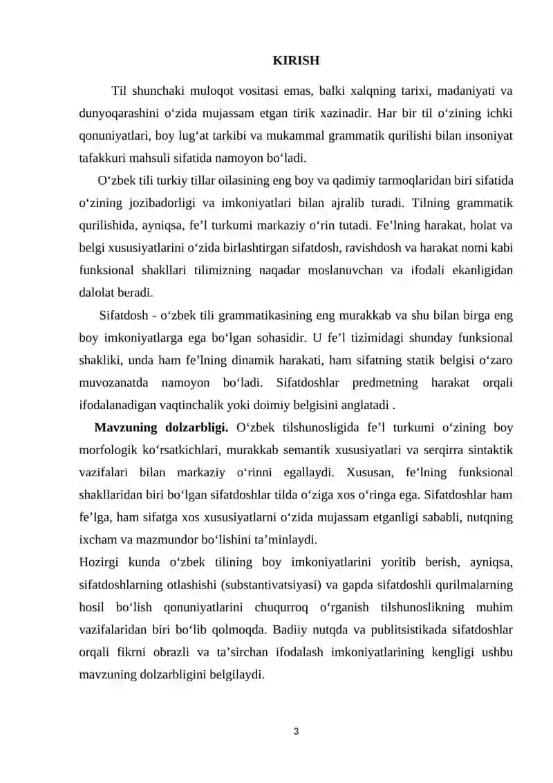 O‘ZBEK TILIDA SIFATDOSH 3