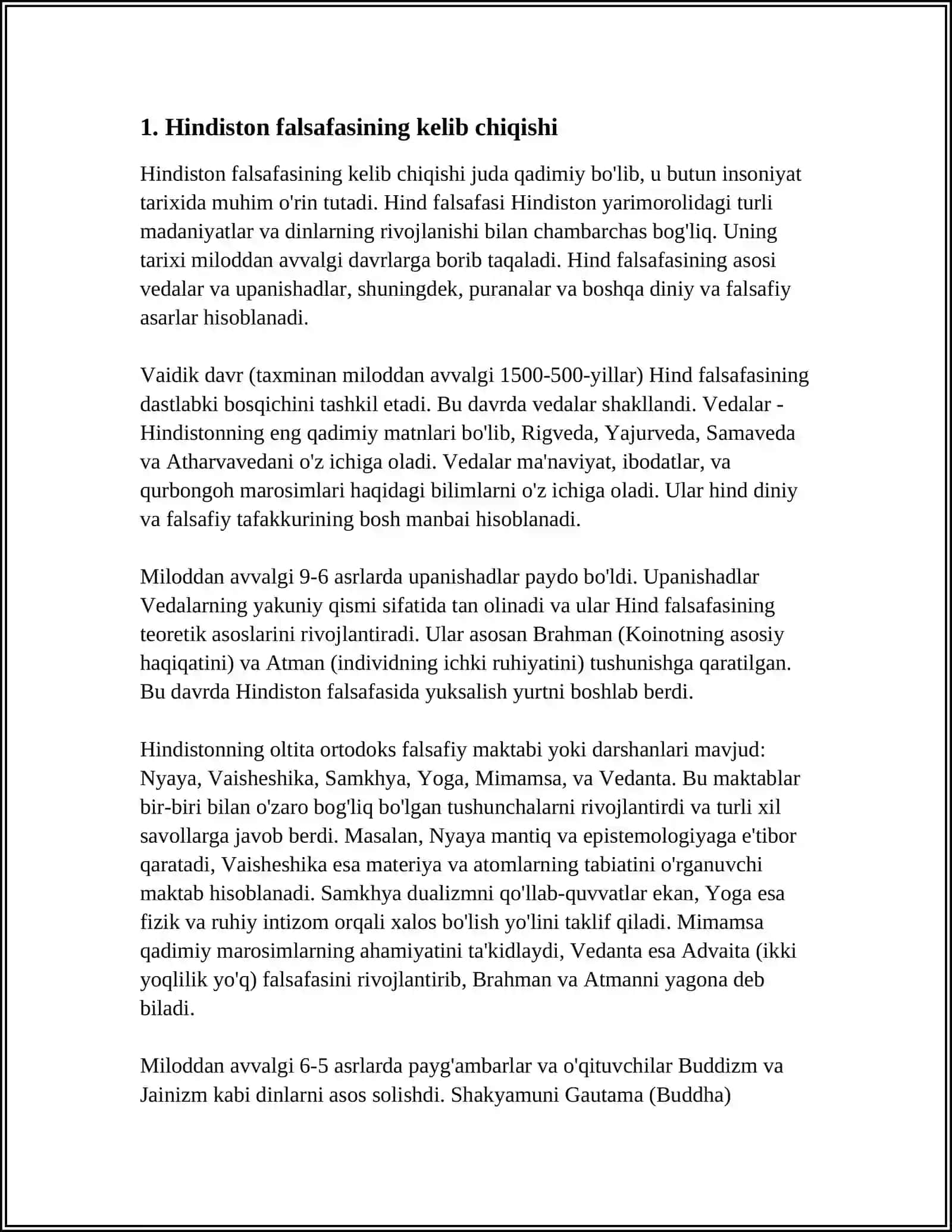 HINDISTON FALSAFASINING VUJUDGA KELISHI 3
