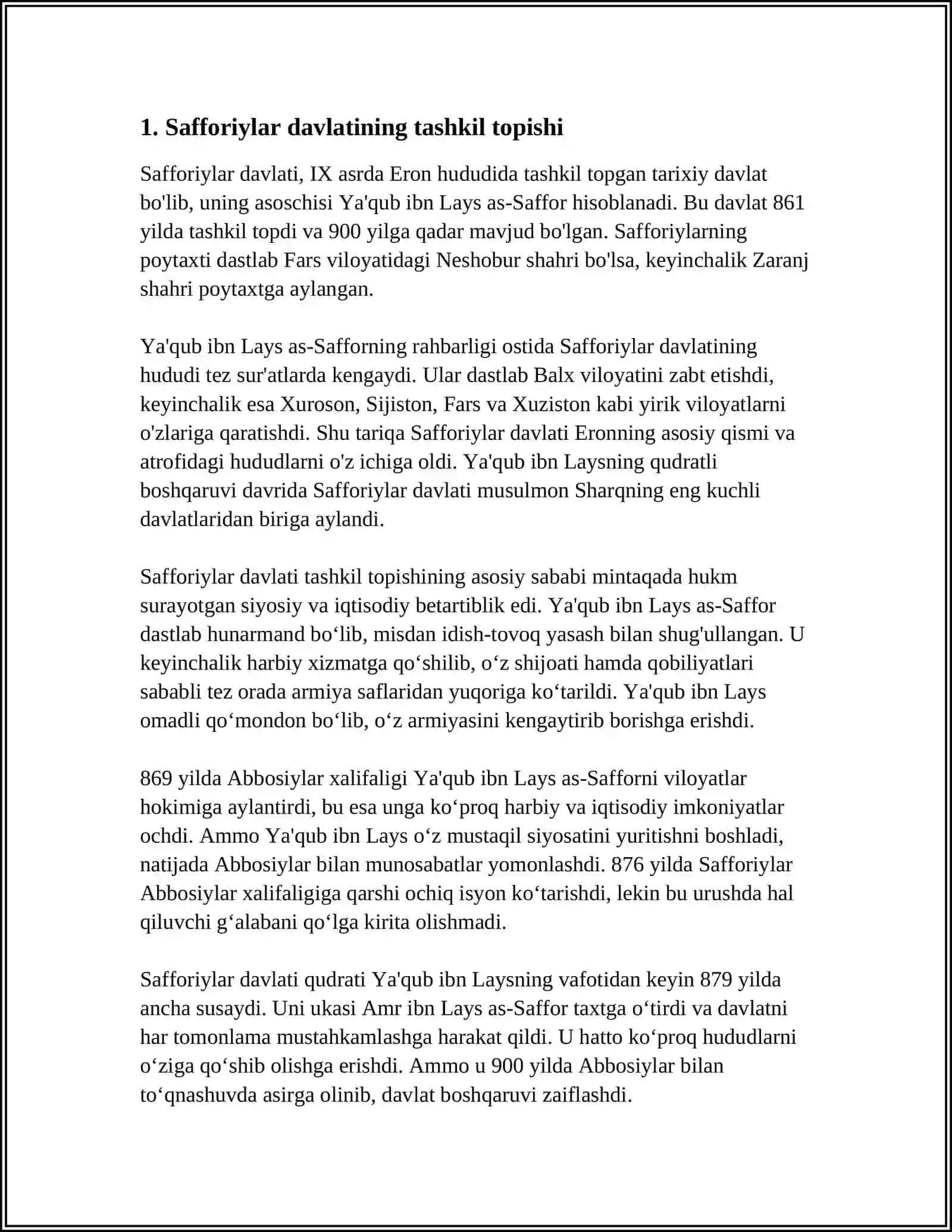 SAFFORIYLAR DAVLATI 3