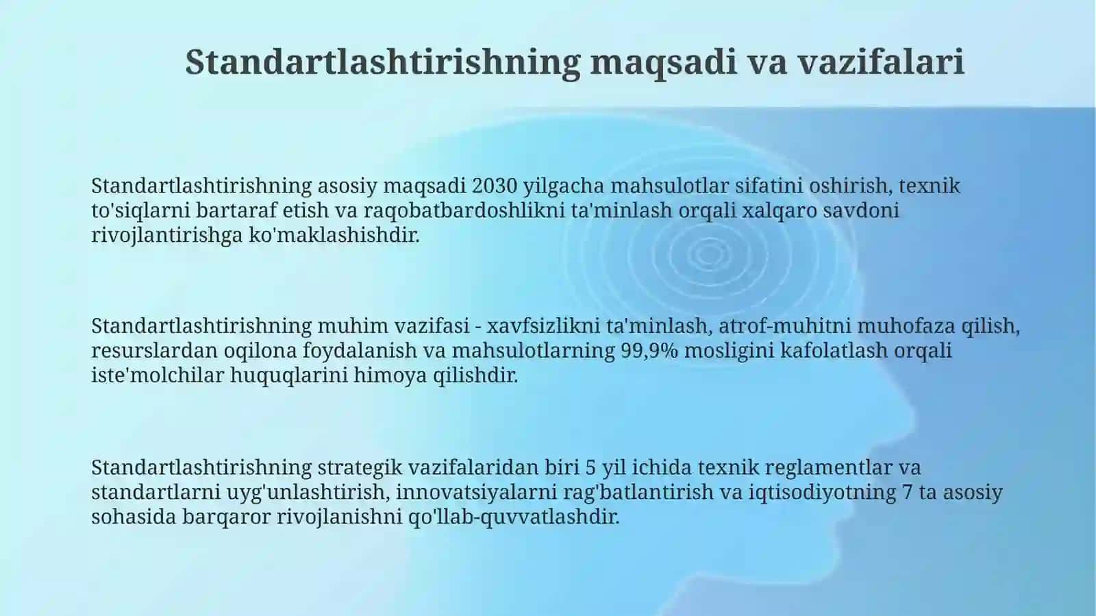 Standartlashtirish ishlarini tashkil etish 3