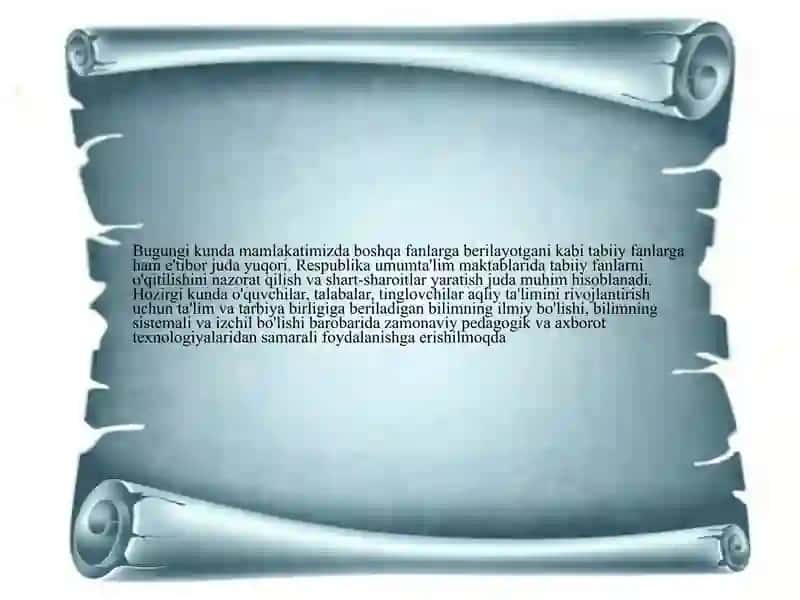 Biologiya O’qitish Texnologiyalari va Loyihalash Fanidan Tayyorlagan Taqdimot 3