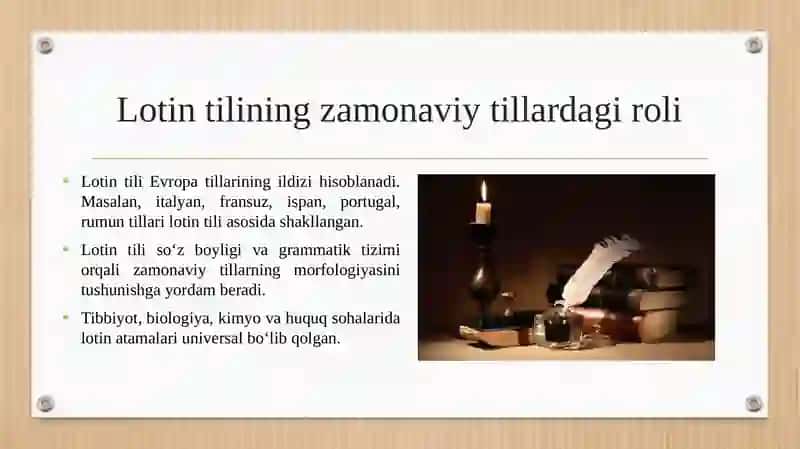Zamonaviy tillarda lotinshunoslik 3