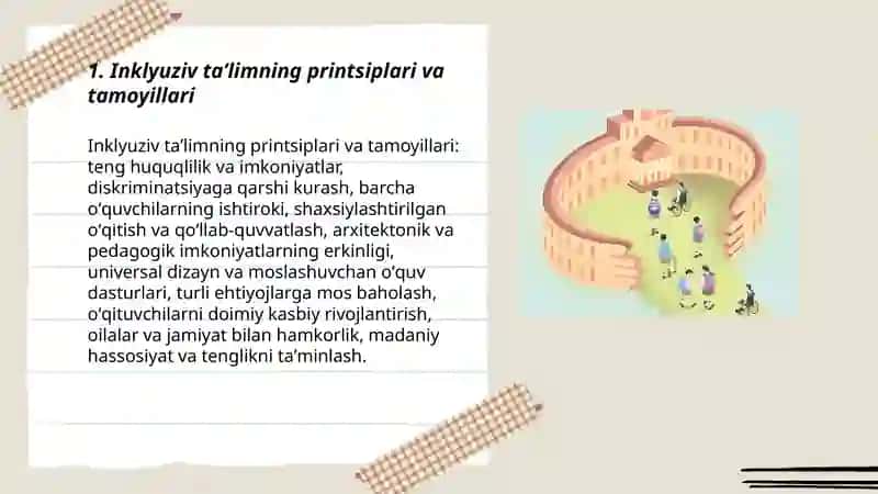 Inklyuziv taʼlimning printsiplari va tamoyillari 3