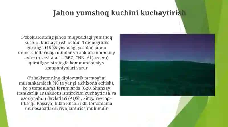 Oʻzbekiston RESPUBLIKASINING XALQARO REYTING VA INDEKSLARDAGI OʻRNI VA NUFUZINI ORTIB BORISHI 3