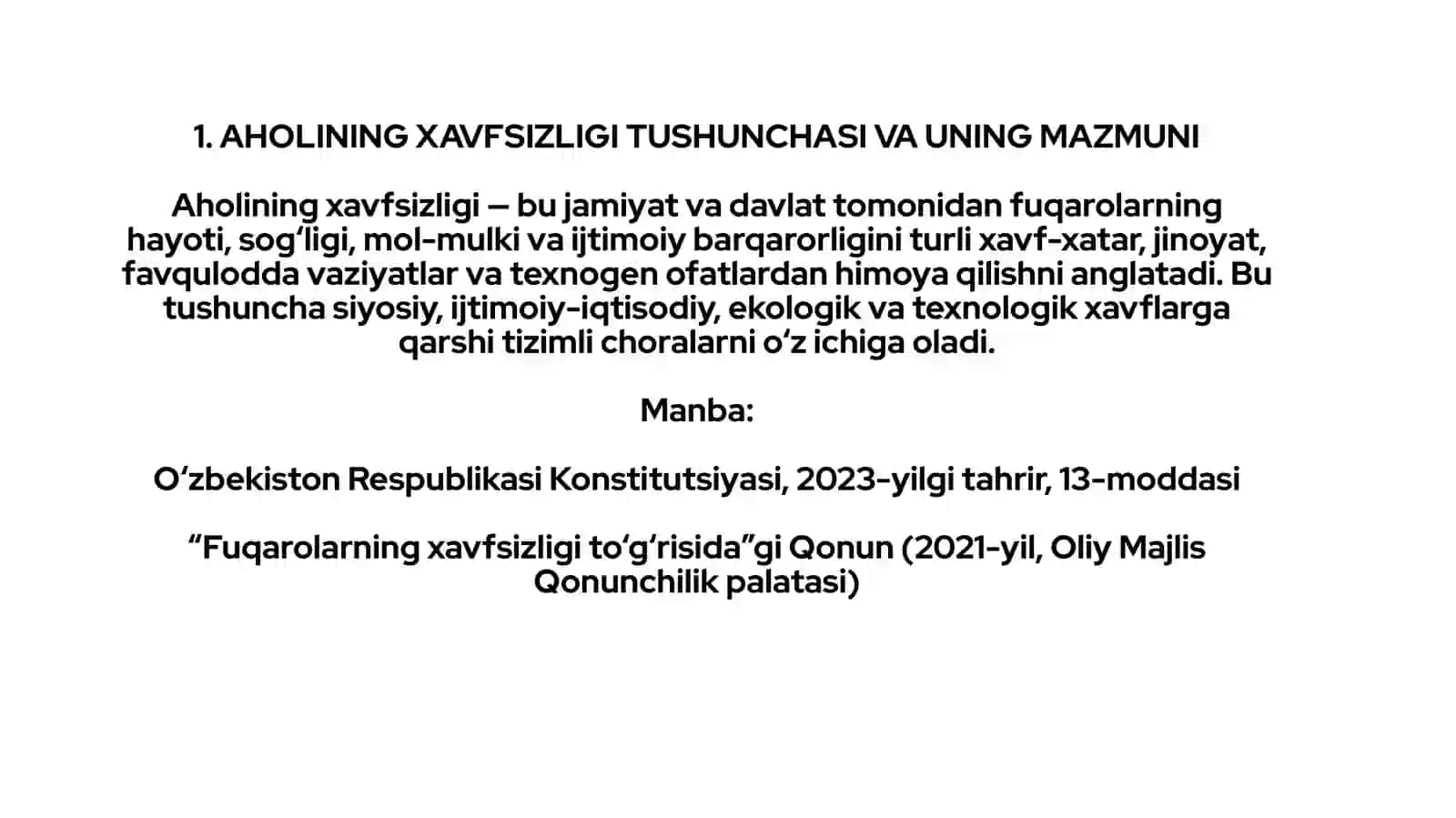 AHOLINING XAVFSIZLIGINI SAQLASH SOHASINING ASOSIY TARMOQLARI 3