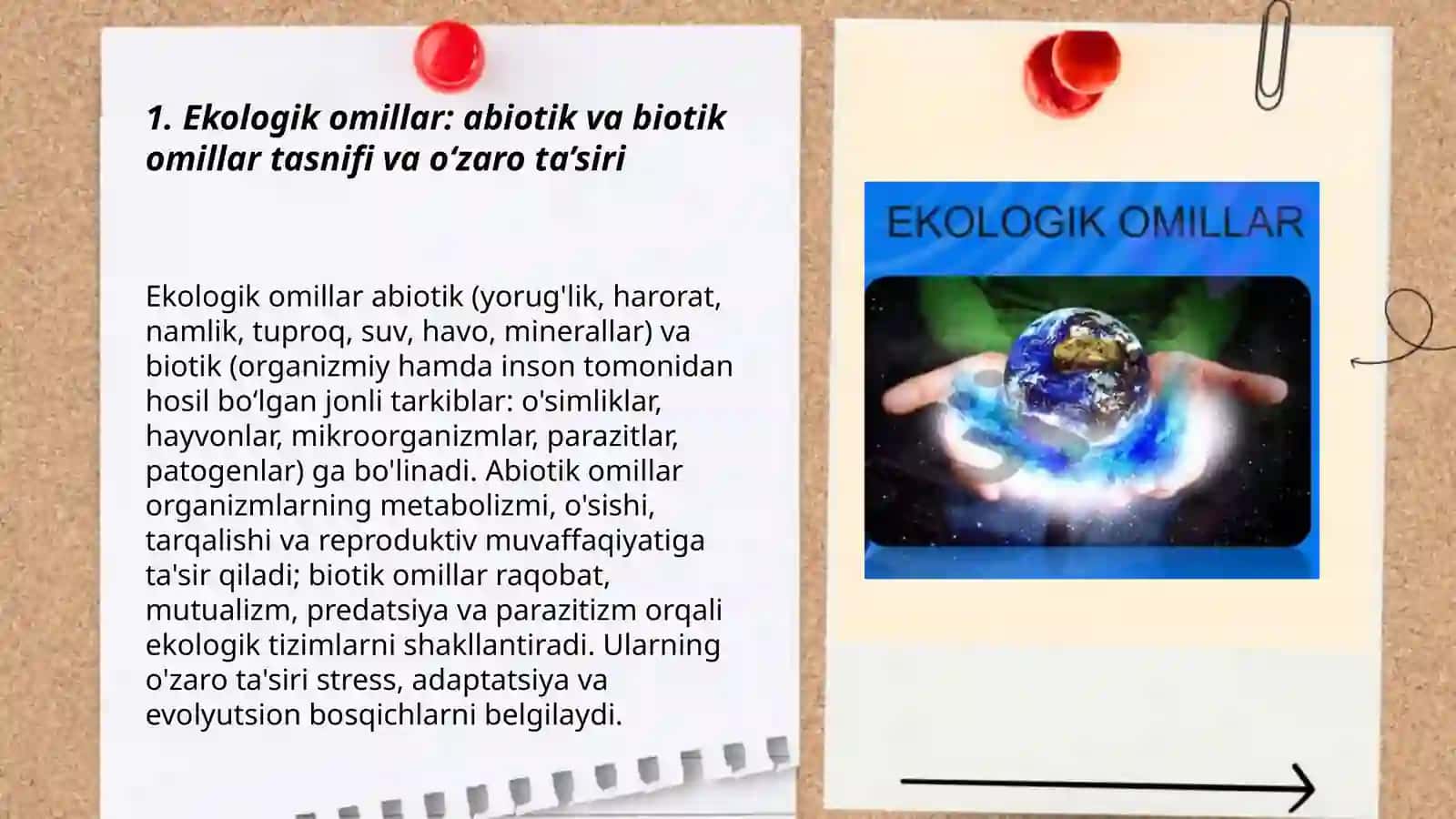 Turli ekologik omillarning tirik organizmlarga ta’sir etish mexanizmlari 3