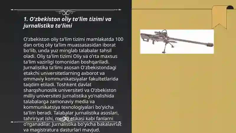 O'zbekiston oliy ta'lim muassasalarida jurnalistlar tayyorlash tizimining yaratilishi va bugungi kundagi taraqqiyoti 3