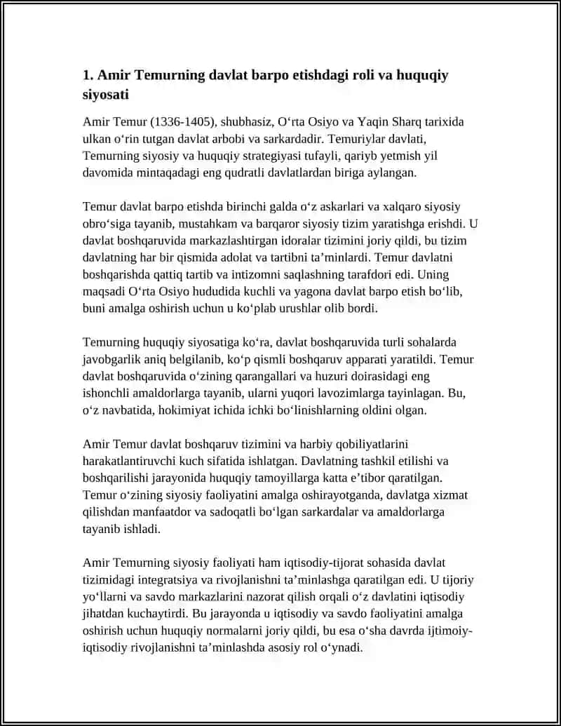 AMIR TEMUR VA TEMURIYLAR DAVLATI VA HUQUQI 3