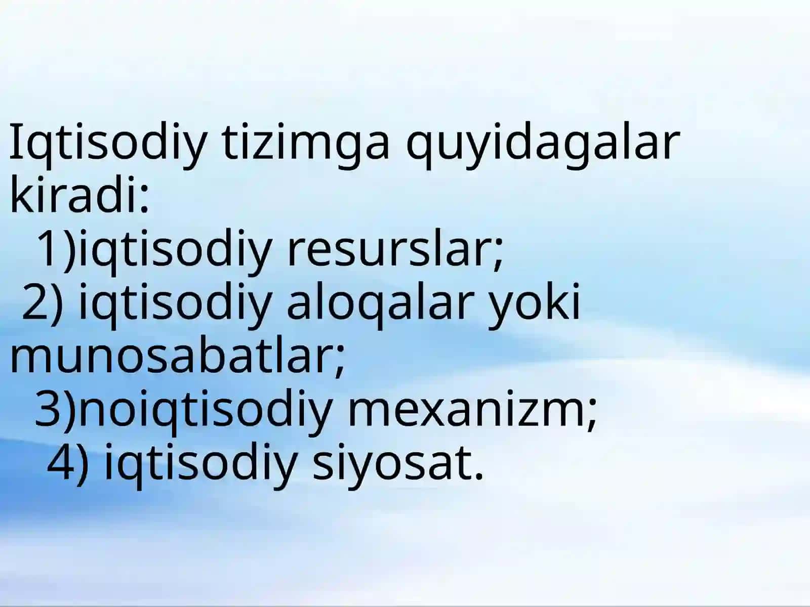 Iqtisodiy tizimlar va ularning turli modellari 3